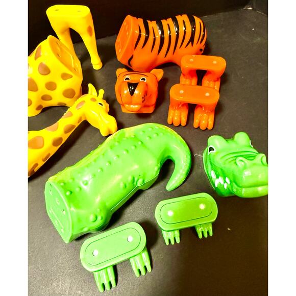 Popular Playthings Magnetic Mix or Match Jungle Animals giraffe tiger elephant - Picture 4 of 6